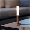 Lampada da parete Home Deco El Forniture Giardino Sensore intelligente wireless Luce notturna Ricarica USB Led Armadio Scala Camera da letto Movimento Lampade da tavolo Li