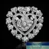 Rinhoo Crystal Silver Plated Flower Broszki Rhinestone Broszka Pins Kobiety Mężczyźni Wedding Party Bukiet Brooch Pin Biżuteria Cena Fabryczna Ekspert Design Quality