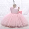 Yoliyolei perles faites à la main filles robes belle dos arc robes pour enfants 2-8 ans bébé enfants fleur fille princesse tenue décontracté G1129