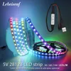 Strisce USB RGB WS2812B Striscia LED indirizzabile Pixel Tape con controller per retro TV sotto luce armadio DC5V 1m / 2m 3m 4m 5m