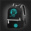 Mjzkxqz Schüler Schulrucksack Leuchtende USB-Aufladung Schultasche Für Teenager Junge Diebstahlsichere Kinderschultaschen Laptop-Rucksack 210809