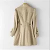 Primavera Autunno Trench Coat OL Ladies Donna Long Women Windbreakers Plus Size Femme 5xl 210914