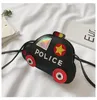 Ragazzo ragazza auto della polizia cartone animato carino borsa per il corpo boutique PU bambini una borsa a tracolla compleanno regalo di Natale6796314