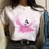 Women's T-Shirt Maycaur Watercolor Ballet Dancer Print Women Tshirt Casual Dancing O-Neck Summer Harajuku Vintage Tops Camisas Mujer