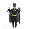 Kids Boys Muscle Costumes with Mask Cloak Movie Character Superhero Cosplay Halloween Party Role Play Q0910