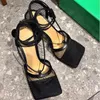 Runway Net Mesh Thin High Heel Sandals Women Square Toe Ankle Strappy Gladiator Sandalias Summer Sexy Party Nightclub Shoes 2021