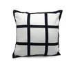 9 Panelkudde Skydd Blank Sublimation Pillow Case Black Grid Woven Polyester Värmeöverföring Kuddehölje Kasta Sofa Pillowcases 40 * 40cm