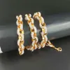 10mm 161820Miami Crystal Zircon Cuban Link Necklace Armband Crystal Clasp Iced Out Hip Hop Chain Men Halsband Bracelets x0509