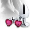 NXY Plug Anal Anaal Metalen ButtingPlug Sekspeeltjes Butt Brinquedos Voor Vrouwen / Mannen / Koppels Volwassenen Game Masturbator Anale 3 Maat S / M / L Diamante Sexo1215