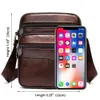 Men's Genuine Leather Fashion Small Crossbody Messenger Shoulder Handbags