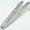 high quality 163 Silver Checkerboard ballpoint Rollerball pen administrative office stationery Promotion Writing ball pens Gift