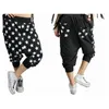 Nowa marka Moda Harem Hip Hop Dance Pants Sweatmants Kostiumy Pięć Star Performance Wedź Punk Lue Dressant Spodnie Q0801
