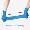 Gants jetables bleus 100pcs Pvc non stériles sans poudre Fournitures de nettoyage en latex Cuisine et aliments - Ambidextre Lle10276