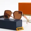 1 pcs designer marque classique lunettes de soleil mode femmes lunettes de soleil UV400 or cadre vert miroir 58mm lentille avec boîte