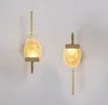 Amerikaanse koper goud glazen wandlamp voor slaapkamer nachtkastje woonkamer gang luxe villa decoratie licht armatuur led-glans