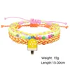 Drie in één multilayer geweven katoenen touw zoete snoep icecream identificatie armbanden lucky tibetaanse string armband handgemaakte vlecht sieraden voor vrouwen meisjes