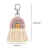 Weaving Rainbow Keychains Handmade Car Keychain Ladies Car Bag Charm Accessories Key Ring Mom Gift Dropship G1019