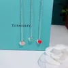 Necklaces & Pendants Designer high quality fashion fashion silver pendant high-end craft jewelry with the official logo blue heart362K