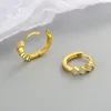 Stud Fashion Diamond Earrings Korean Version Of Simple Zircon Geometric Hip-hop Student Female