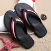 Mäns Flip Flops Designer Beach Sommarglas Skor Svart Mjuka Fashion Tofflor Stor Storlek