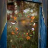 Obiekty dekoracyjne figurki pisklęcia szklane okno wieszania dekoracje wiszące ptaki pokój sypialnia wiatrowe klimatyczne wieniec kwiat