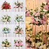 Couronnes de fleurs décoratives décoration de mariage Simulation boule de fleurs arc fond ligne Guide mise en page de fête