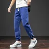 İlkbahar Yaz Siyah Mavi Rahat Pantolon Erkekler Streetwear Joggers Ayak Bileği Uzunlukta Sweatpants Erkek Harem Pantolon Artı Boyutu 6XL 7XL 8XL 210707