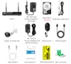 Hiseeu 3MP Wireless CCTV Camera System Áudio bidirecional para 1536P 1080P 2MP IP Camera Outdoor Security System Kits de vigilância por vídeo
