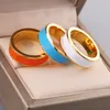 2021 Classic Flower Letter Love Ring Gold Silver Rose Colors Stainless Steel Couple Rings Fashion Designs Women Jewelry