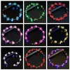 Flashing LED Hairbands Cordas Fulgor Flor Crown Headbands Luz Partido Rave Floral Cabelo Garland Luminous Grinalda Cabelo