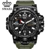 SMAEL бренд мужские спортивные часы двойной дисплей аналоговые цифровые светодиодные электронные кварцевые наручные часы водонепроницаемые плавательные военными часами x0629