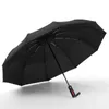 Masculino y femenino de alta calidad Automático Doble refuerzo Super grande plegable paraguas de protector solar Diez paraguas de hueso 210320