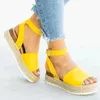 Ladies Straw Womens Shoes Summer Fashion 2021 Wedges For Women Flat Designer Sandals Block Heel Sandalia Feminina