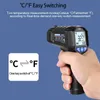 Laser Thermometer Non-contact Pyrometer Infrared Thermometer Gun Digital Temperature Meter 600 LCD Termometer / Light Alarm 210719