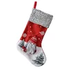 Christmas Stocking 3D Plush Swedish Santa Gnome Gift Socks Family Holiday Party Fireplace Hanging Ornament PHJK2110