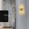 Modern Stylish Bronze Gold And Black 50cm Pipe LED Wall Lamp For Living Room Hallway Corridor Bedroom Sconces Light Fixture 210724