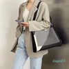 Spring/Summer 2021 Literary Black Contrasting Color Bags Fashion Simple Shoulder Bag Japanese Street Handbag
