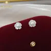 Stud ASHIQI Boucles d'oreilles en perles d'eau douce naturelles 925 en argent sterling Shell Fleur Dames faites à la main Unique Gift9539950