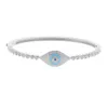 Turkish Evil Eye Charm Bracelets For Women Fatima Lucky Cubic Zircon tennis chain Bangle wedding Jewelry whoelslae