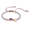 Classic Handmade 4MM Faceted Colorful Natural Stone Charm Bracelet Jewelry for Women Gift