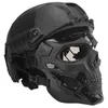 2021 CS Adaptateur d'équipement tactique sur le terrain Casque de jeu de paintball TACTEACl Airsoft Skull Squelette Masque Full Face Casque W29393297