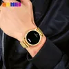 Skmei Creative Led Mens Watches Fashion Touch Men Wristwatches Magnet Band Simple Design Digital Watch Relogio Masculino 1668 Q0524