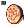 Padrão Pizza Moeda Impresso Bolsas Unisex Feminino Pequeno Change Zipper Casos Rodada Forma Poliéster Crianças Carteiras Meninos para todas as idades