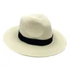 Hommes Panama Chapeau De Paille Hommes Pare-Soleil Cap Jazz Large Bord Chapeaux Printemps Été Sunhat Femmes Plage Sunhats Homme Trilby Caps Femme Vintage Chapeau En Gros