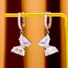 Dangle Chandelier GODKI Mode Street Style Papillon Boucles D'oreilles Pour Les Femmes De Noce Cubique Zircon Dubaï Boucle D'oreille De Mariée Boucle D'oreille