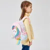 Children Cute Cartoon Backpack Girl Plush Unicorn Backpacks Fur Childrens Schoolbag Kids Gift Book Bag 0129