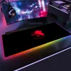 Eva Gamer LED Computer Mousepad Anime Evangelion RGB Gaming Grote Muismat met Backlight LED Muismat Toetsenbord Muismat Gift