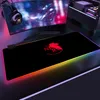 EVA Gamer LED Computador Mousepad Anime Evangelion RGB Gaming Grande Mouse Pad com Retroiluminado Levado Mouse Pad Teclado Mouse Pad Presente