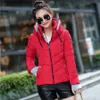 Woman Parkas Winter Plus Size Female Cotton Puffer Padded Jacket Coat Slim Fit Casual Hooded Outerwear Overcoats for 211018