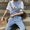 Stickerei Casual Männer Frauen Overalls Lose Gerade Suspener Hose Gewaschen Vintage Paar Hosen Kwwaii Kleidung